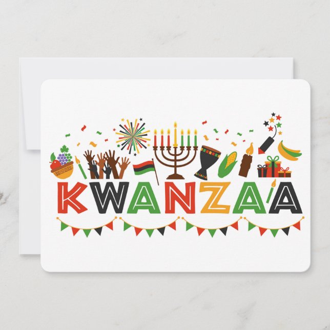 Festiva Tarjeta de vacaciones de Kwanzaa (Anverso)