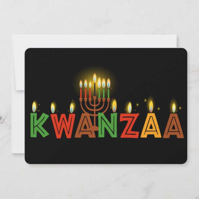 Festiva Tarjeta de vacaciones de Kwanzaa (Anverso)