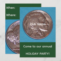 Tarjeta de vacaciones de la fiesta del Club de Mon