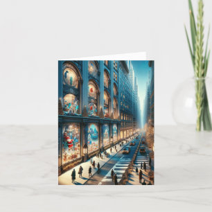 Festiva Tarjeta de vacaciones de la Quinta Avenida. Navida