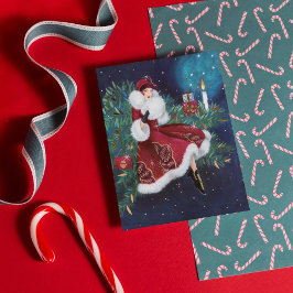 Festiva Tarjeta de vacaciones de la retro vintage art deco