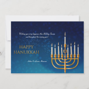 Festiva Tarjeta de vacaciones de las velas de Hanukkah