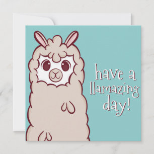 Festiva Tarjeta de vacaciones de Llama