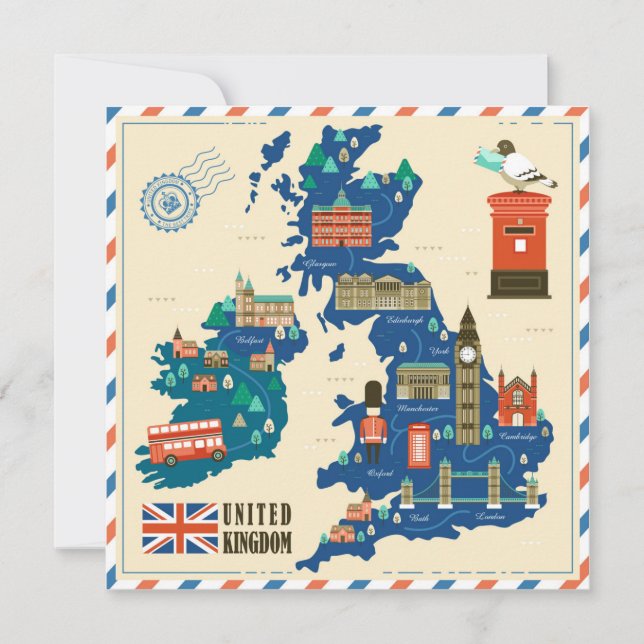 Festiva Tarjeta de vacaciones de Londres (Anverso)