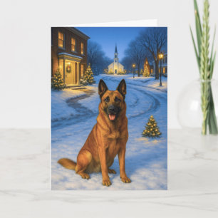 Festiva Tarjeta de vacaciones de Malinois belga
