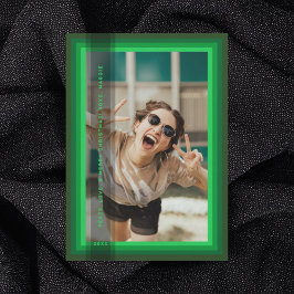 Festiva Tarjeta de vacaciones de marco verde