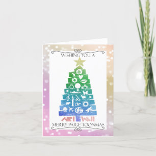 Festiva Tarjeta de vacaciones de Merry Paige Toonmas