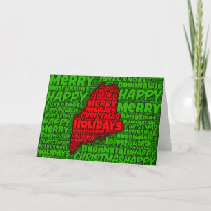 Festiva Tarjeta de vacaciones de Navidades de arte de Word