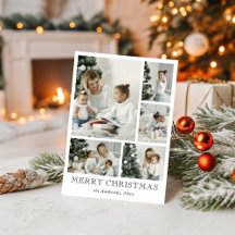 Tarjeta de vacaciones de Navidades de Collage de f