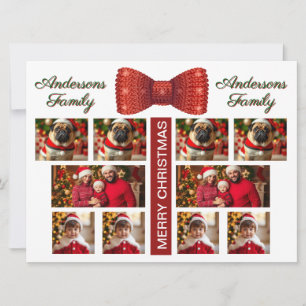 Festiva Tarjeta de vacaciones de Navidades de Collage de f