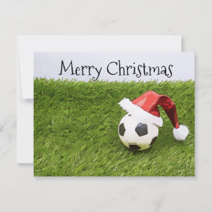 Festiva Tarjeta de vacaciones de Navidades de fútbol con S
