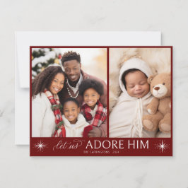 Festiva Tarjeta de vacaciones de Navidades de guiones reli