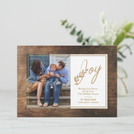 Festiva Tarjeta de vacaciones de Navidades de marco de mad