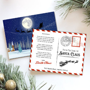 Festiva Tarjeta de vacaciones de Navidades de Santa Claus