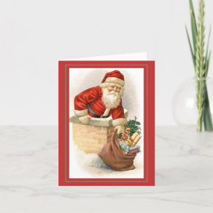 Festiva Tarjeta de vacaciones de Navidades de Santa Clause