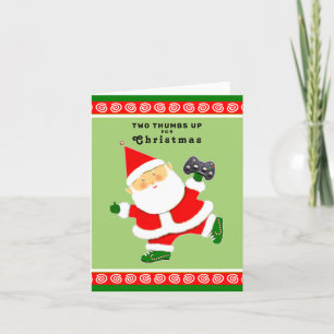 Festiva Tarjeta de vacaciones de Navidades de videojuegos