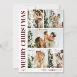 Festiva Tarjeta de vacaciones de Navidades familiares mode