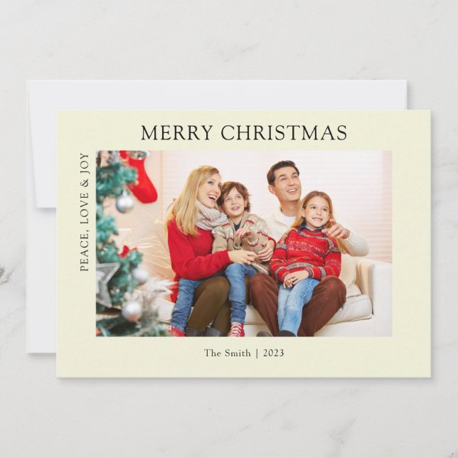 Festiva Tarjeta de vacaciones de Navidades fotográficos se (Anverso)