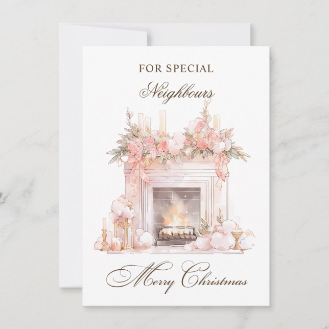 Festiva Tarjeta de vacaciones de navidades que reemplazan  (Anverso)