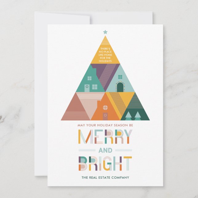 Festiva Tarjeta de vacaciones de negocios inmobiliaria de  (Anverso)