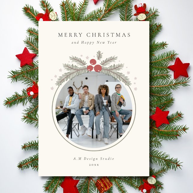 Festiva Tarjeta de vacaciones de negocios minimalista mode (Subido por el creador)