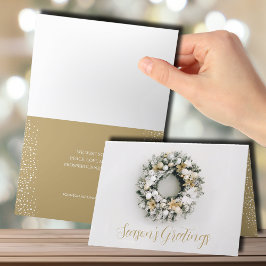 Festiva Tarjeta de vacaciones de negocios plegada para nav