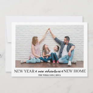 Festiva Tarjeta de vacaciones de nueva casa   Foto de año 