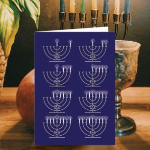 Festiva Tarjeta de vacaciones de ocho noches de Hanukkah