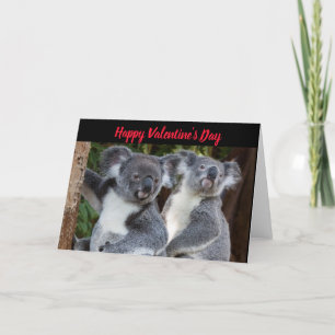 Festiva Tarjeta de vacaciones de osos koala del día de San