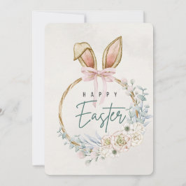 Festiva Tarjeta de vacaciones de Pascua con decoración de