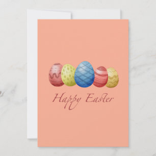 Festiva Tarjeta de vacaciones de Pascua feliz – Colorida p