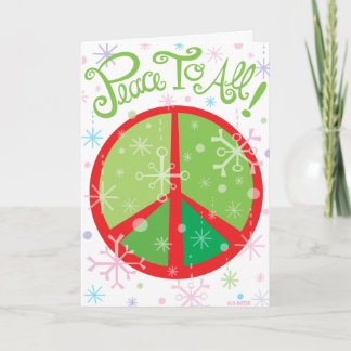 Festiva Tarjeta de vacaciones de paz para todos - Personal
