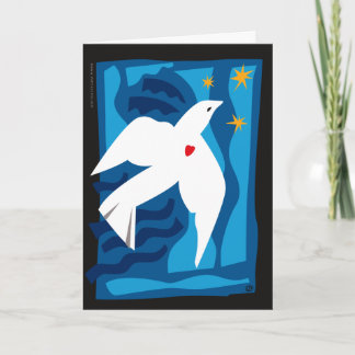 Festiva Tarjeta de vacaciones de Peace Dove