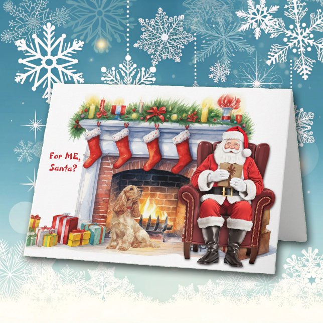 Festiva Tarjeta de vacaciones de perro de España Buff Cock (Subido por el creador)