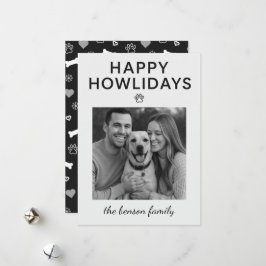 Festiva Tarjeta de vacaciones de perro Felices Howlidays 