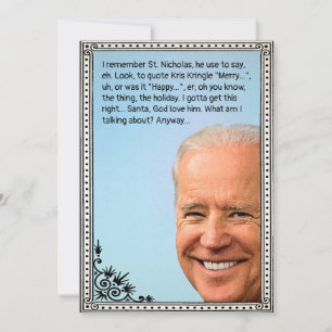 Festiva Tarjeta de vacaciones de personalizable Biden
