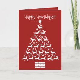 Festiva Tarjeta de vacaciones de personalizable Dachshund