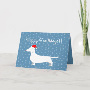 Festiva Tarjeta de vacaciones de personalizable Dachshund