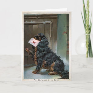 Festiva Tarjeta de vacaciones de Personalizable de perro d