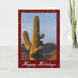 Festiva Tarjeta de vacaciones de Personalizable Saguaro Ca