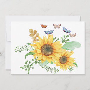 Festiva tarjeta de vacaciones de primavera de girasol