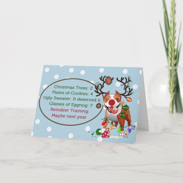 Festiva Tarjeta de vacaciones de rescate de perro (Anverso)