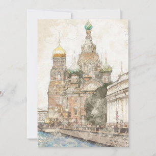 Festiva Tarjeta de vacaciones de San Petersburgo, Rusia –