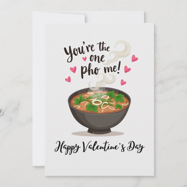 Festiva Tarjeta de vacaciones de San Valentín de Pho (Anverso)