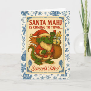Festiva Tarjeta de vacaciones de Santa Mahj!