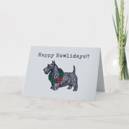 Festiva Tarjeta de vacaciones de Scottish Terrier