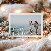 Tarjeta de vacaciones de simplicidad con foto