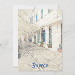 Festiva Tarjeta de vacaciones de Spetses Grecia – Griego t