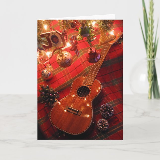 Festiva Tarjeta de vacaciones de Ukulele (Anverso)