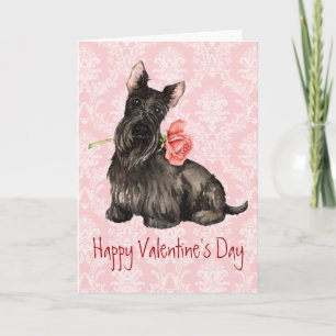 Festiva Tarjeta de vacaciones de Valentine Rosa Scottish T